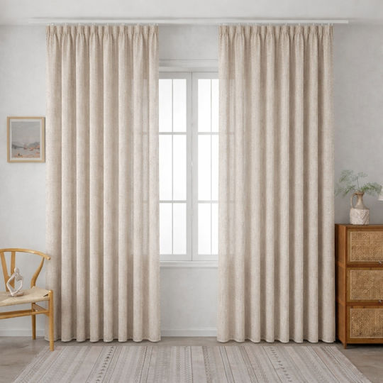 My Home Luxury Perdea Fereastră Cu Coafură Maro 295x270cm