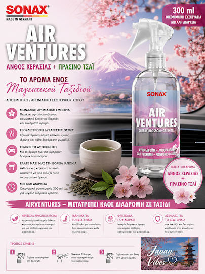 Sonax Airventure Auto Lufterfrischer Duft Inneraum Blüte Kirsche und Grüner Tee 300ml