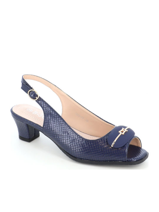 Blau Pumps mit Riemen Größe 41/1955-57