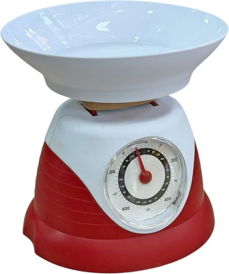 Mechanical Plastic Digital Kitchen Scale up to 1kg Red
