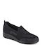 Leather Women's Moccasins in Black Color 75/296-122 Black