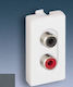 Simon Connect Socket K45/2 Speaker 2xrca Cinch Grey Graphite K101b/14