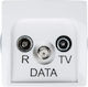 Simon Basic Антенен Изход Rd TV Данни Бял Bmad.01/11
