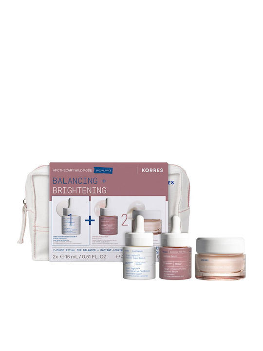 Korres Apothecary Wild Rose Set Îngrijire Pentru Anti-îmbătrânire 4 Bucăți