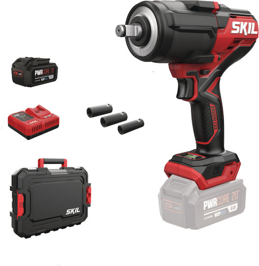 Skil 3285 JA Batteriebetriebener Schlagschrauber 20V 1x4Ah mit Bitgröße 1/2