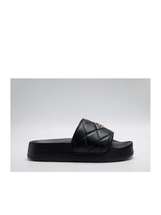 Lotty Γυναικεία Σανδάλια Flatforms Μαύρα