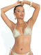 Bikini Triangle Animal Print Aqua