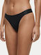 High Waist Women's String Black