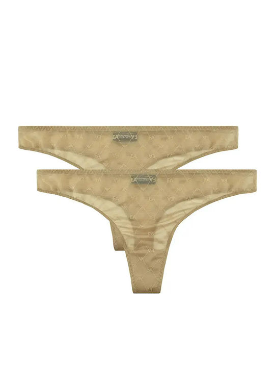 Γυναικεία String 2Pack Μπεζ
