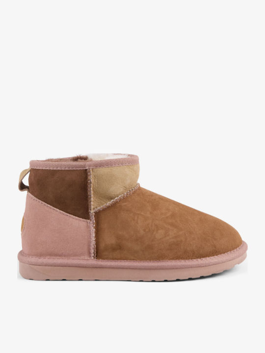 Ghete De Piele Dama Ankle Maro