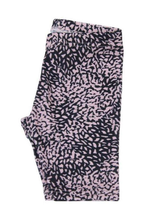 Kinderleggings Sport Radfahren Kurz Pink