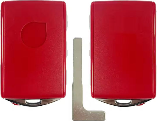 Carcasa Telecomandă Smart Key Keyless Auto 4 Butoane Volvo Roșu