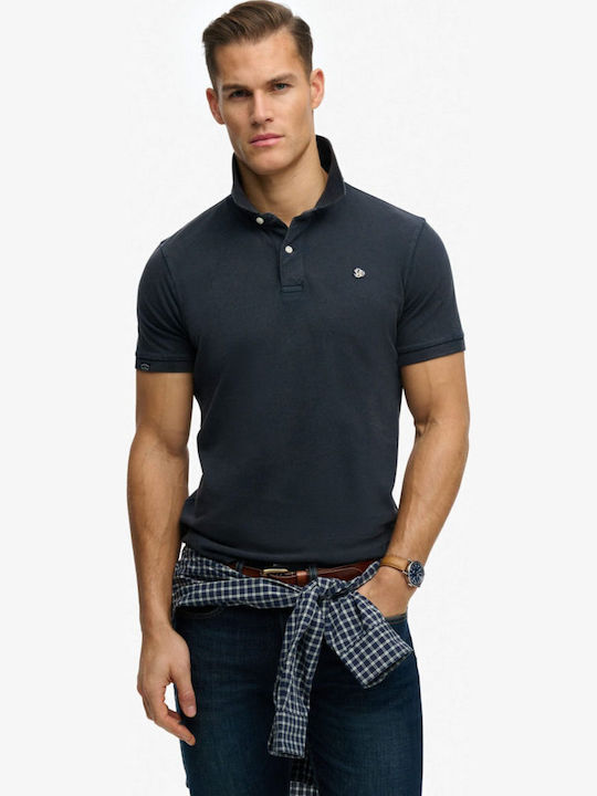 Superdry Polo Bluza Albastră