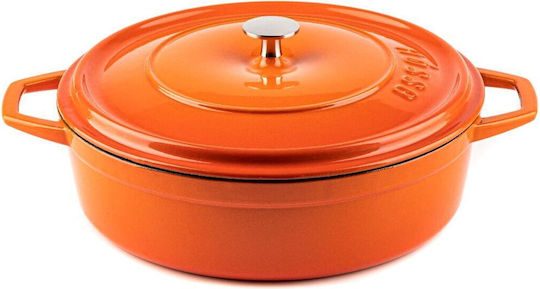 Hosse Tieftopf aus Gusseisen 3.15l / 26cm Orange