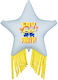 Luftballon Stern Minions Folie Hellblau