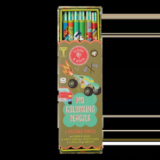 Floss & Rock Buntstifte Set 6 Farben Cars