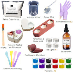 Set aus Porzellan DIY Formen Reso und Farben Kit Handarbeit