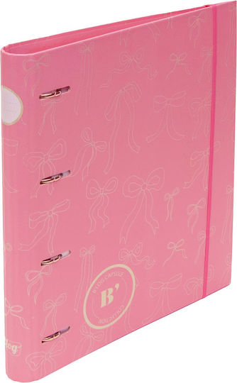 Binder 4 Rings Dividers A4 B'log Laces Pink Ancor