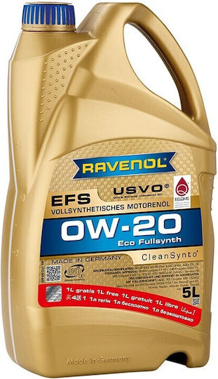 Ravenol EFS USVO Synthetic Car Oil 0W-20 5lt