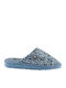 Closed-Toe Women's Slippers Light Blue