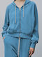 Women's Hooded Turquoise Sweatshirt