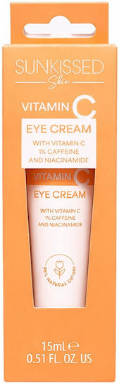 Sunkissed Vitamin C Cremă de Ochi pentru Hidratare Strălucire Cearcăne și Pungi sub Ochi 15ml