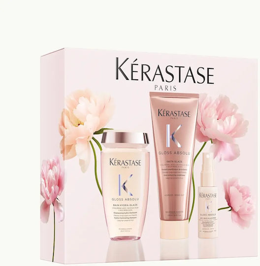 Kérastase Gloss Absolu Σετ Περιποίησης Μαλλιών Λάμψης με Σαμπουάν, Conditioner & Λοσιόν 3τμχ