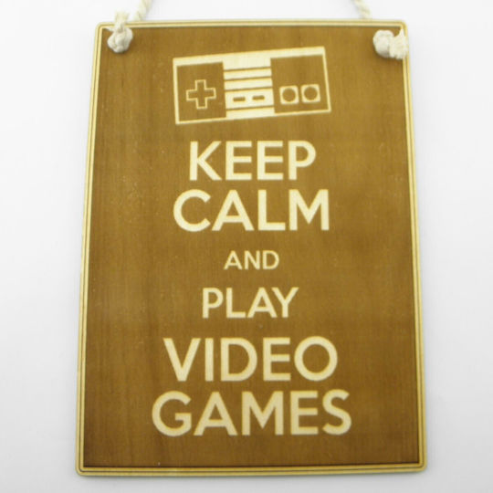 World Wood Holzhandwerksdekoration “keep Calm Video Games”