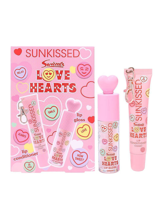Sunkissed x Love Hearts Комплект за грим за устни Cherry 2 броя Sunkissed x Love Hearts Комплект за грим за устни Cherry 2 броя
