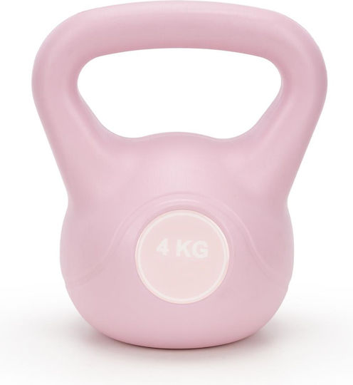 Kettlebell 4 Kg Bitum Durabil Acoperire Abs 18x21 Cm Roz