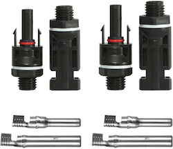 Set 4 Mc4 Panel-mount Connectors M+f Onuvio – 1000v 30a Panel Pass-through Distribution Boxes Electrical Panels Solar Cable 2.5–6 Mm2 Kit 2 Female + 2 Male Nut O-ring