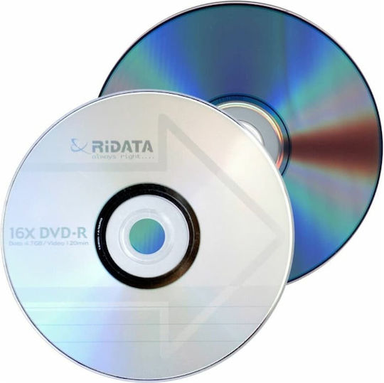 Optische Medien DVD-R 4,7GB Ridata Rid006 16x 10 Stück