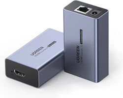Ugreen Video Extender "cm455" Requires Utp Cat5e/6 Cable Max 50m Supports Hdmi 1.3 Max Resolution 1080p/60hz Includes 1 Transmitter 1 Receiver Metallic Gray "90811eu" Green Stamp 0.8 Lei 6941876216550