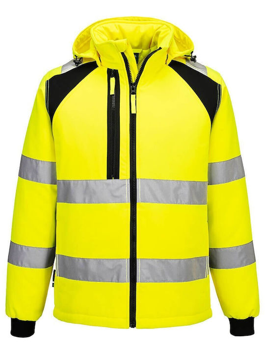 Portwest Μπουφάν Εργασίας Ανακλαστικό Softshell Κίτρινο