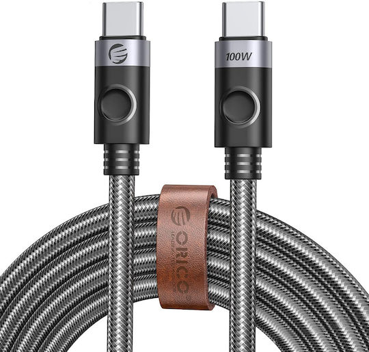 Orico Braided USB 2.0 Cable USB-C Male - USB-C 100W Black 1m C2CZ-10-BK-BP