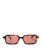 Faos Unisex Sonnenbrillen mit Braunen Rahmen und Rosa Gläsern 1235705