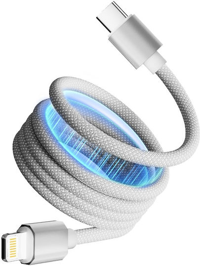 ATC Magnetisches USB-C zu Blitzkabel 27W Weiß 1m 20.003.0010