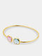 Vogue Women's Bracelet Handcuff Silver Gold Plated with Zircon