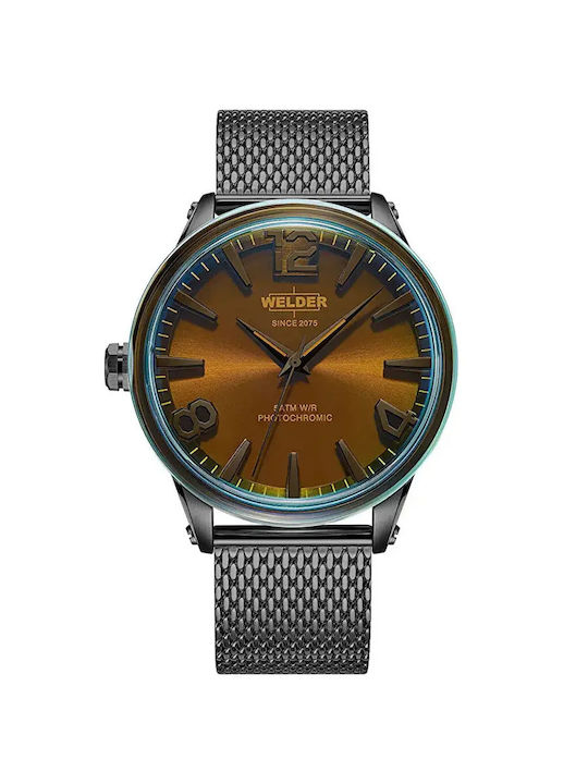 Welder Ceas Bărbați 45mm Baterie Cu Brățară Din Metal Gri