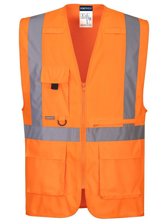 Portwest Men's Work Vest Orange