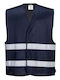 Portwest Men's Safety Vest with Reflective Tapes Navy Blue