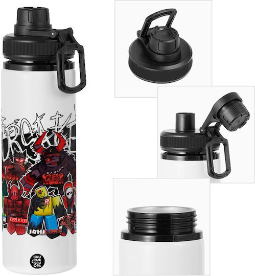 Koupakoupa Roblox Forsaken Kids Water Bottle Made of Aluminium with Screw-on Cap Non Spill Multicolour 850ml