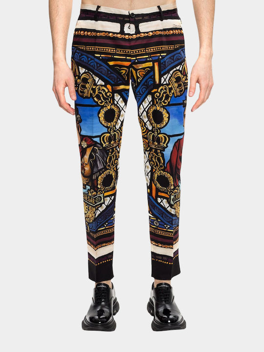 Dolce & Gabbana Мъжки Панталон Чино Многоцветен