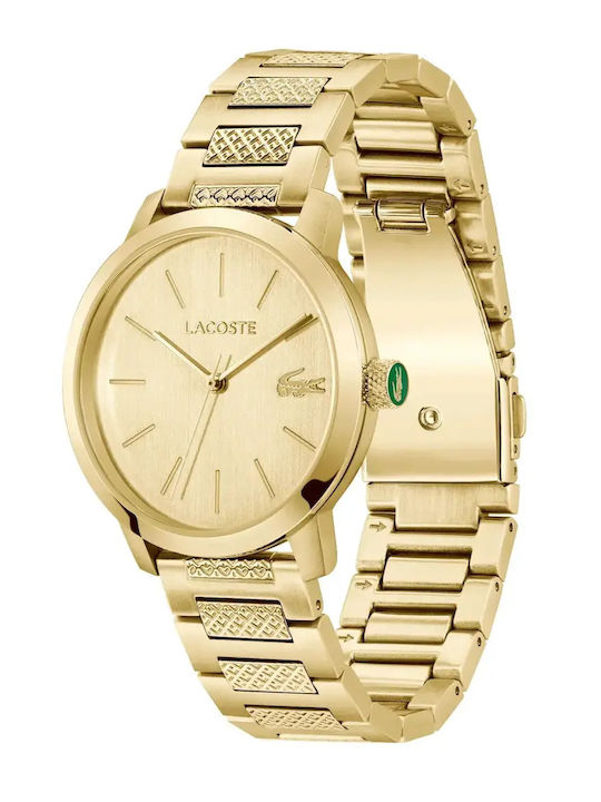 Lacoste 12.12 Metropole Womens Watch 39mm Battery With Gold Metal Bracelet