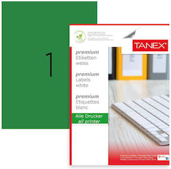 Tanex Самозалепващи се етикети А4 Правоъгълни 210x297mm