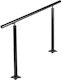 Balustrade 1-3 Trepte Exterioare Aluminiu Negru Lungime 91 Cm Unghi Reglabil