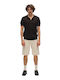 Polo Short Sleeve Black Blouse
