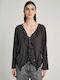 Women's Long Sleeve Blouse Black