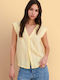 Women's Sleeveless Blouse Yellow
