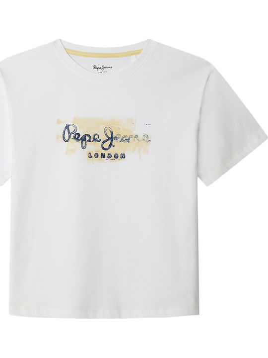 Pepe Jeans Παιδική Μπλούζα Κοντομάνικη White Jo...